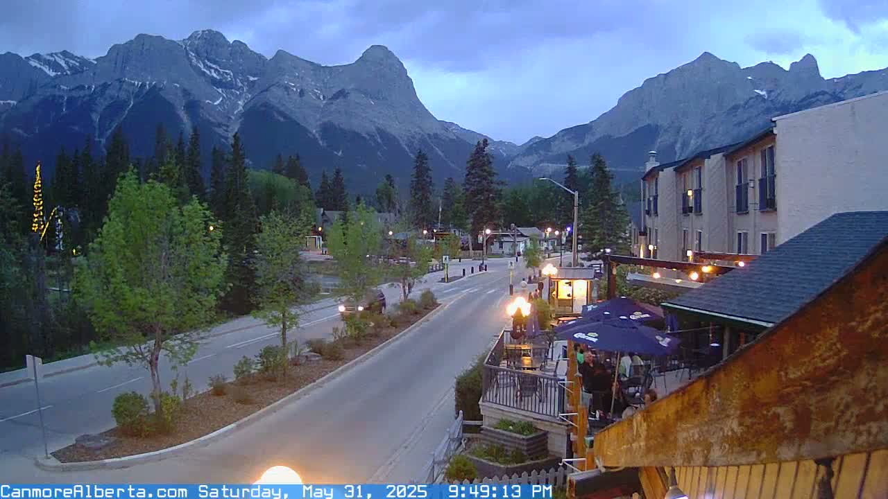 Canmore Mt. Lawrance Grassi & Ha Ling Peak View Live Cam - Canmore, Alberta's Rockies, Alberta, Canada
