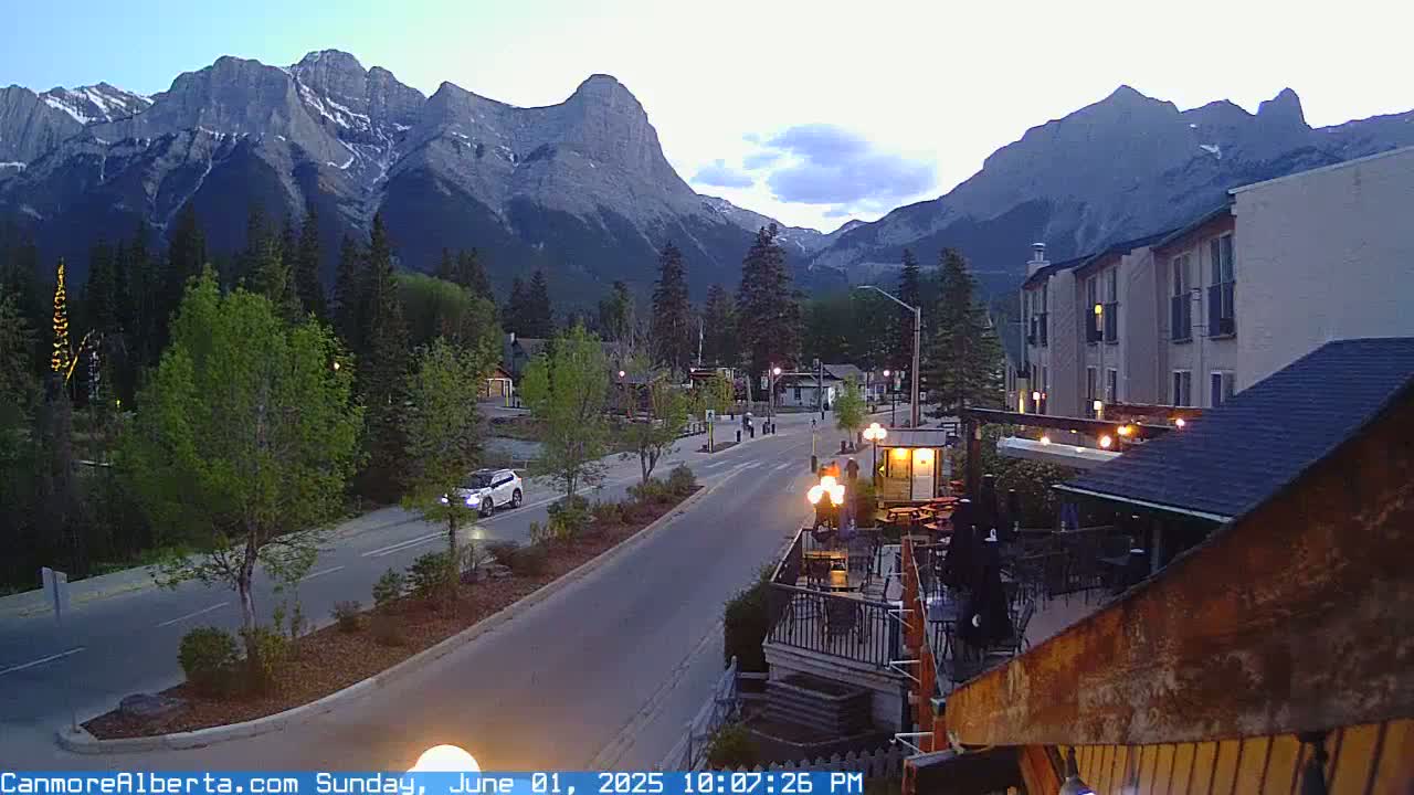 Canmore Mt. Lawrance Grassi & Ha Ling Peak View Live Cam - Canmore, Alberta's Rockies, Alberta, Canada