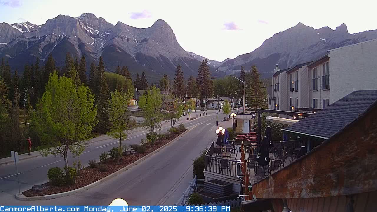 Canmore Mt. Lawrance Grassi & Ha Ling Peak View Live Cam - Canmore, Alberta's Rockies, Alberta, Canada