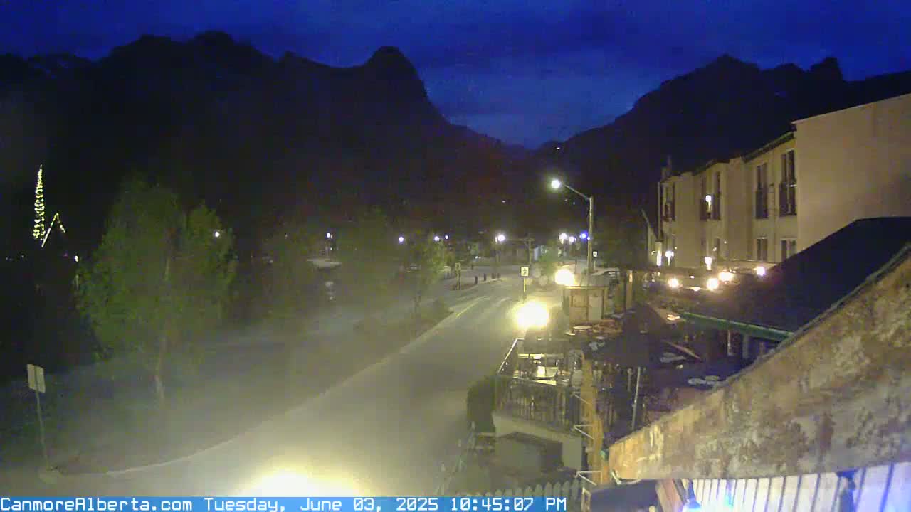 Canmore Mt. Lawrance Grassi & Ha Ling Peak View Live Cam - Canmore, Alberta's Rockies, Alberta, Canada
