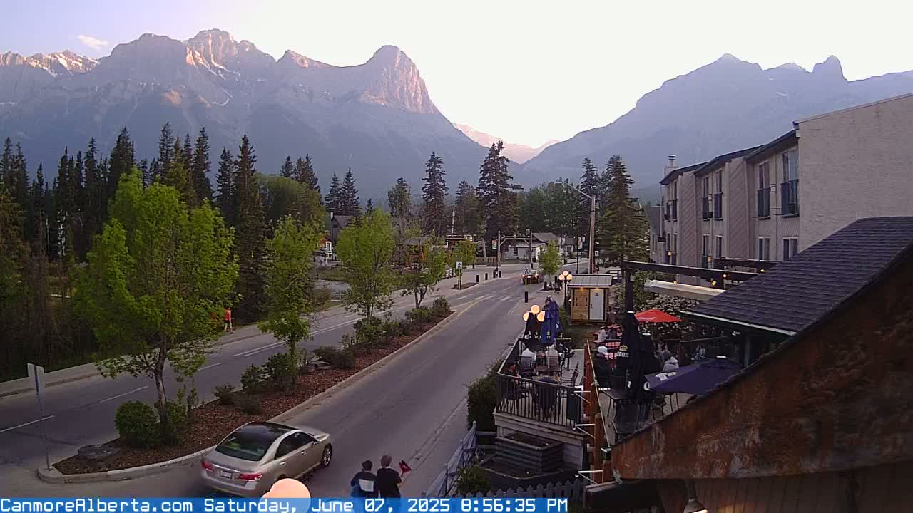 Canmore Mt. Lawrance Grassi & Ha Ling Peak View Live Cam - Canmore, Alberta's Rockies, Alberta, Canada