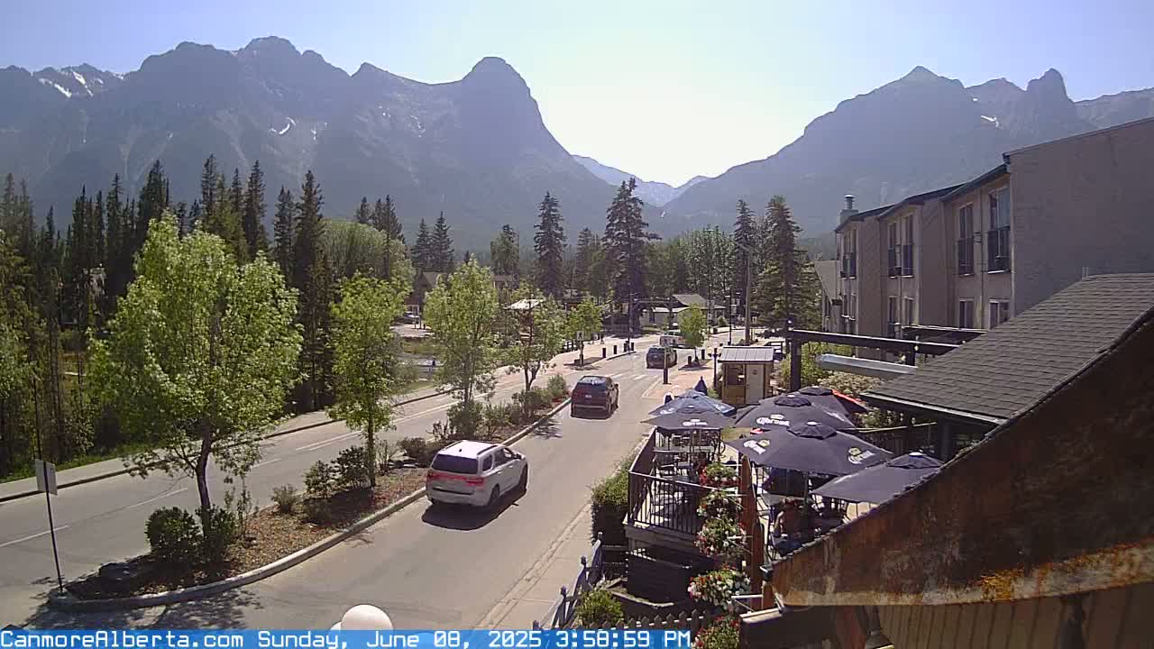 Canmore Mt. Lawrance Grassi & Ha Ling Peak View Live Cam - Canmore, Alberta's Rockies, Alberta, Canada