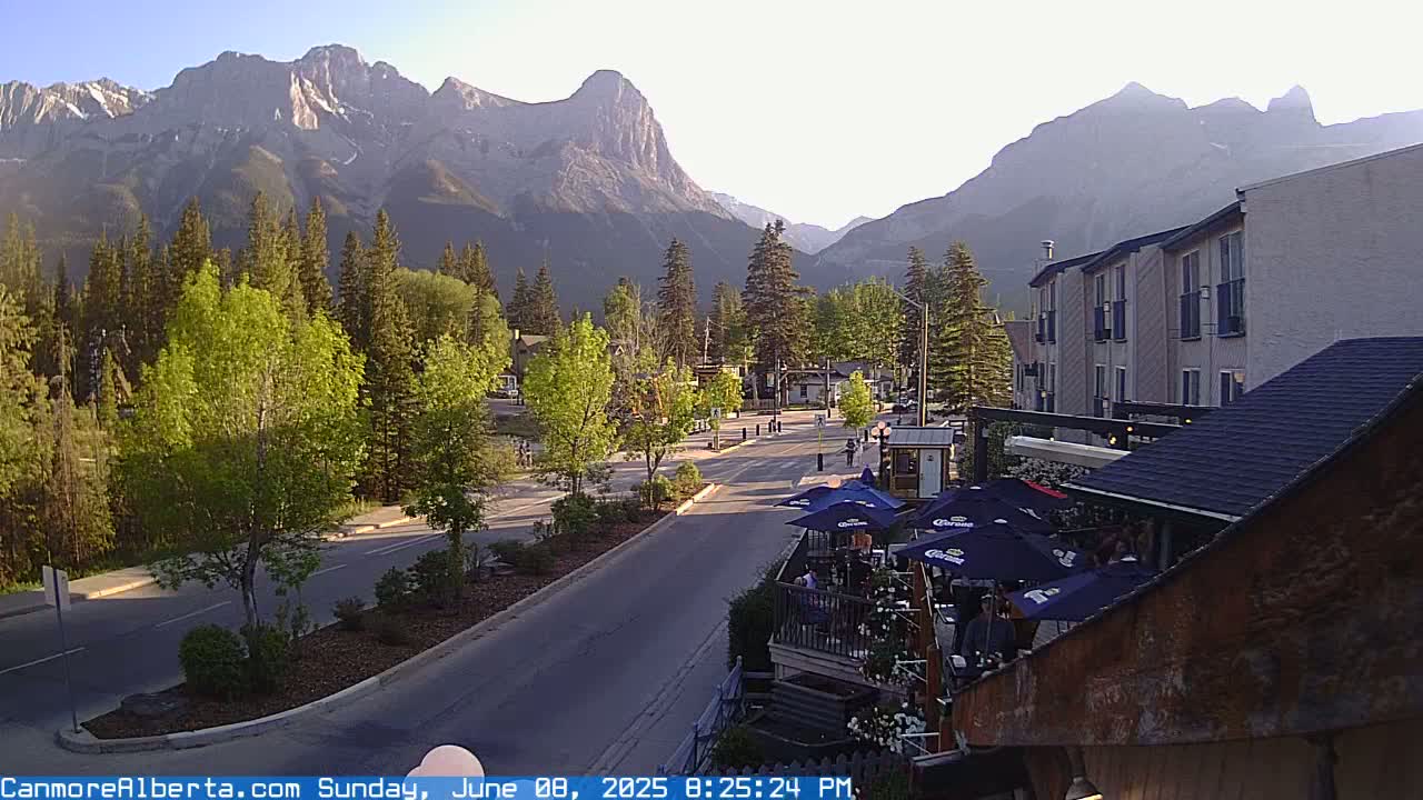 Canmore Mt. Lawrance Grassi & Ha Ling Peak View Live Cam - Canmore, Alberta's Rockies, Alberta, Canada