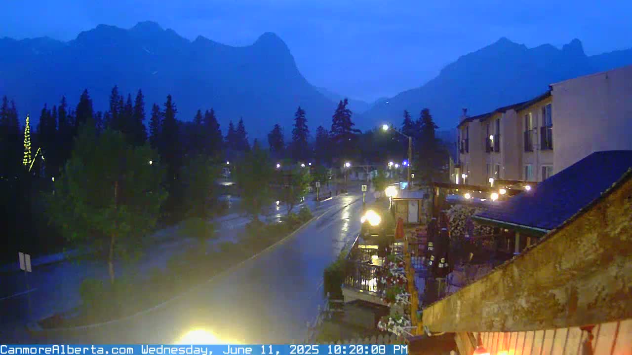 Canmore Mt. Lawrance Grassi & Ha Ling Peak View Live Cam - Canmore, Alberta's Rockies, Alberta, Canada