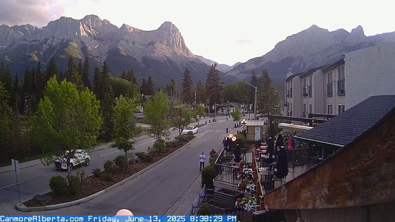 Canmore Mt. Lawrance Grassi & Ha Ling Peak View Live Cam - Canmore, Alberta's Rockies, Alberta, Canada