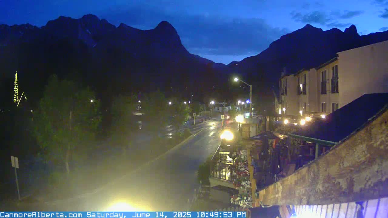 Canmore Mt. Lawrance Grassi & Ha Ling Peak View Live Cam - Canmore, Alberta's Rockies, Alberta, Canada