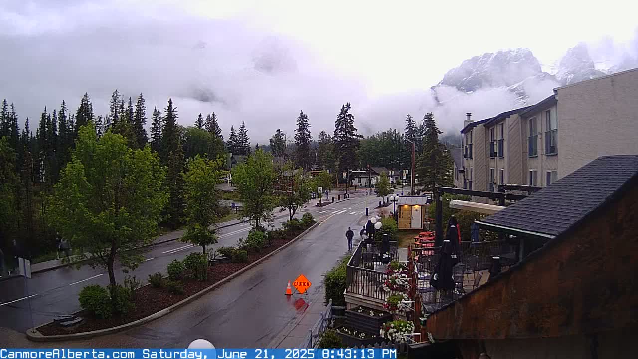 Canmore Mt. Lawrance Grassi & Ha Ling Peak View Live Cam - Canmore, Alberta's Rockies, Alberta, Canada