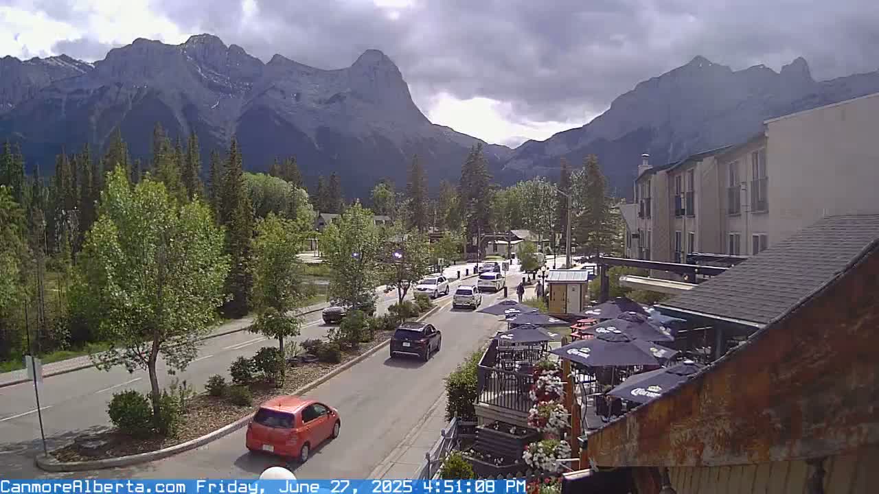 Canmore Mt. Lawrance Grassi & Ha Ling Peak View Live Cam - Canmore, Alberta's Rockies, Alberta, Canada