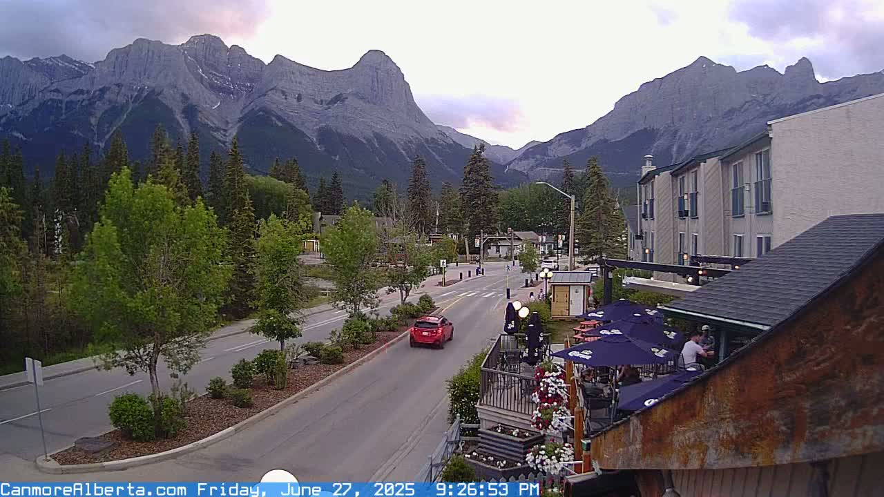 Canmore Mt. Lawrance Grassi & Ha Ling Peak View Live Cam - Canmore, Alberta's Rockies, Alberta, Canada