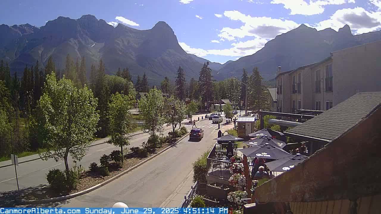 Canmore Mt. Lawrance Grassi & Ha Ling Peak View Live Cam - Canmore, Alberta's Rockies, Alberta, Canada