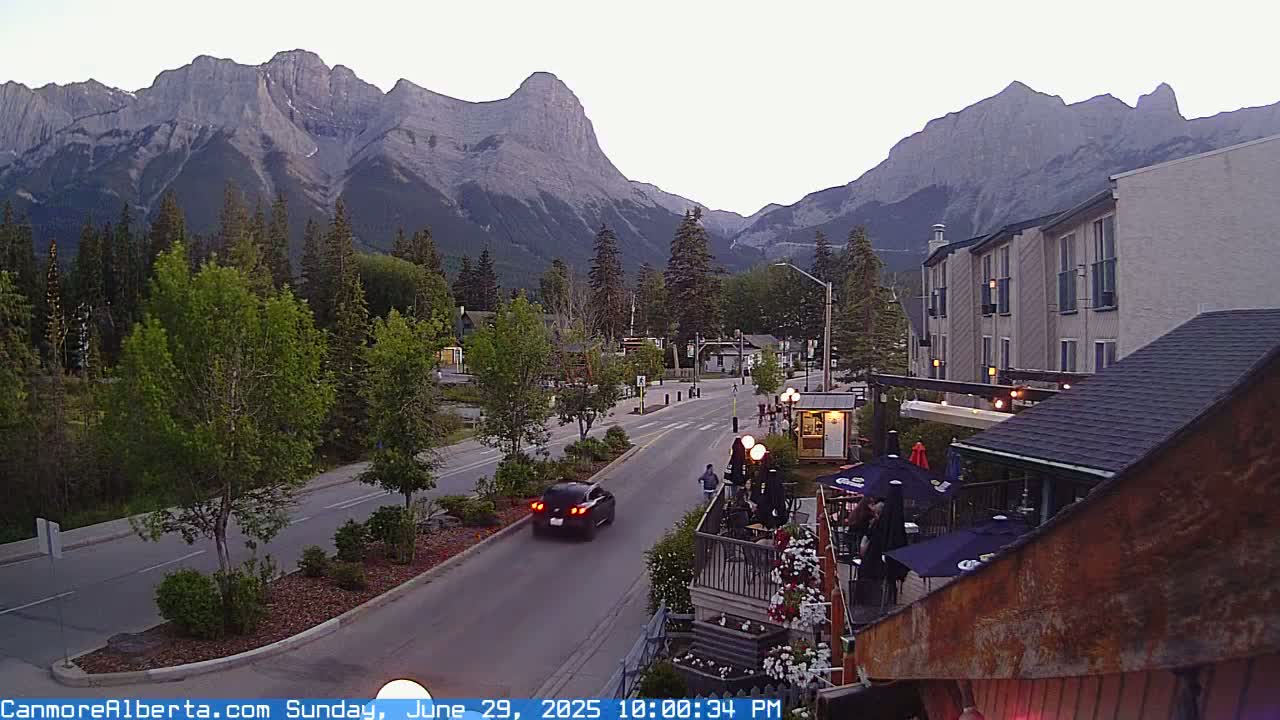Canmore Mt. Lawrance Grassi & Ha Ling Peak View Live Cam - Canmore, Alberta's Rockies, Alberta, Canada