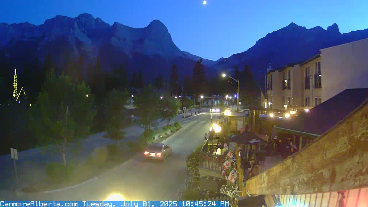 Canmore Mt. Lawrance Grassi & Ha Ling Peak View Live Cam - Canmore, Alberta's Rockies, Alberta, Canada