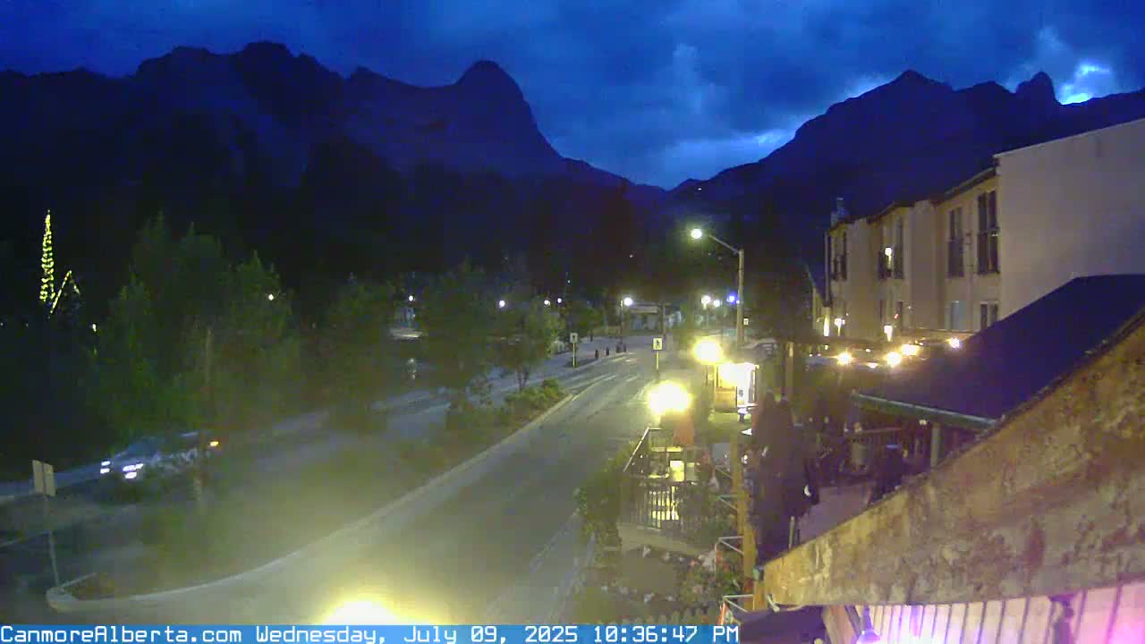 Canmore Mt. Lawrance Grassi & Ha Ling Peak View Live Cam - Canmore, Alberta's Rockies, Alberta, Canada
