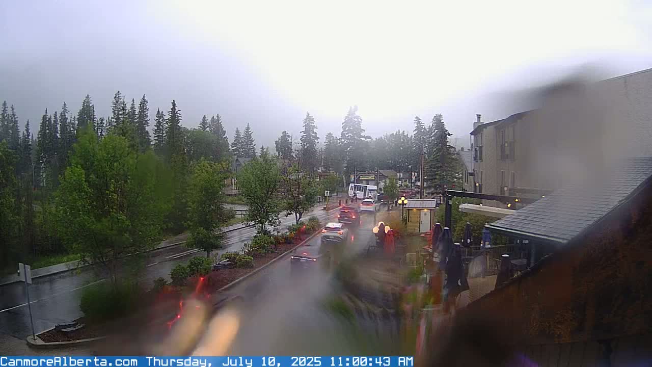 Canmore Mt. Lawrance Grassi & Ha Ling Peak View Live Cam - Canmore, Alberta's Rockies, Alberta, Canada