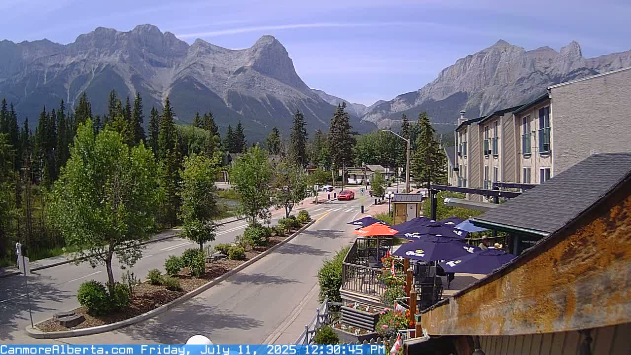 Canmore Mt. Lawrance Grassi & Ha Ling Peak View Live Cam - Canmore, Alberta's Rockies, Alberta, Canada