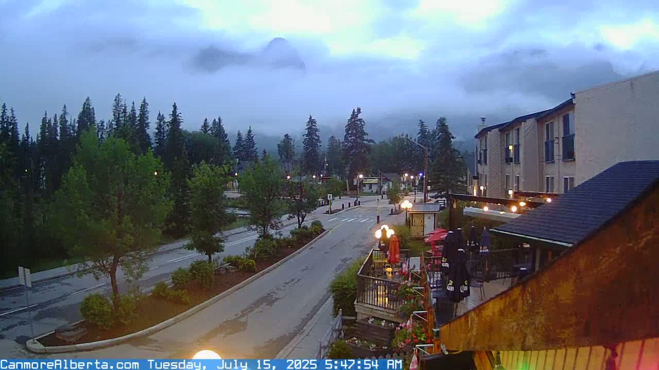 Canmore Mt. Lawrance Grassi & Ha Ling Peak View Live Cam - Canmore, Alberta's Rockies, Alberta, Canada