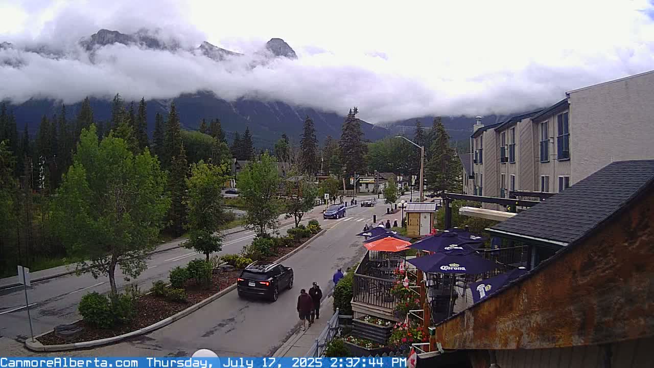 Canmore Mt. Lawrance Grassi & Ha Ling Peak View Live Cam - Canmore, Alberta's Rockies, Alberta, Canada