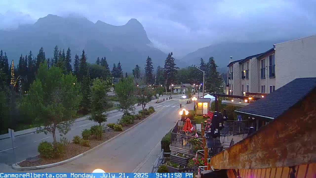 Canmore Mt. Lawrance Grassi & Ha Ling Peak View Live Cam - Canmore, Alberta's Rockies, Alberta, Canada