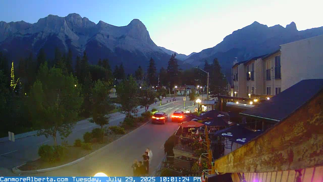Canmore Mt. Lawrance Grassi & Ha Ling Peak View Live Cam - Canmore, Alberta's Rockies, Alberta, Canada