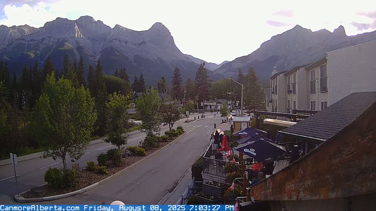 Canmore Mt. Lawrance Grassi & Ha Ling Peak View Live Cam - Canmore, Alberta's Rockies, Alberta, Canada