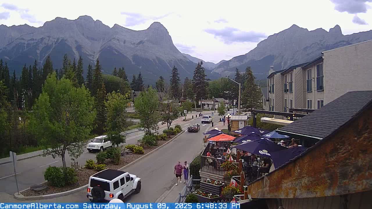 Canmore Mt. Lawrance Grassi & Ha Ling Peak View Live Cam - Canmore, Alberta's Rockies, Alberta, Canada