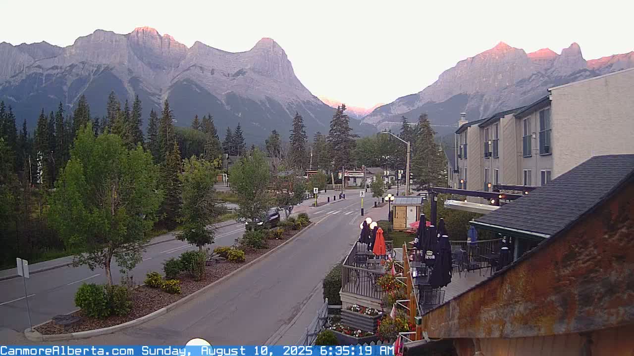 Canmore Mt. Lawrance Grassi & Ha Ling Peak View Live Cam - Canmore, Alberta's Rockies, Alberta, Canada