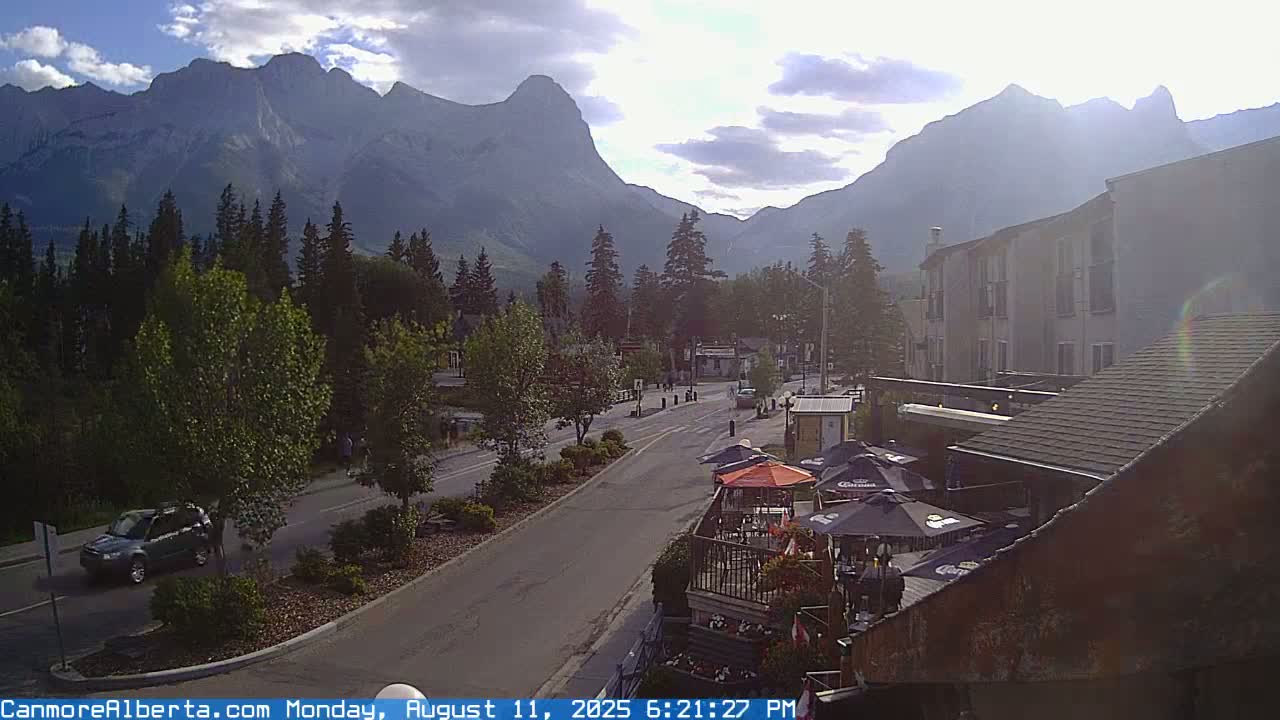 Canmore Mt. Lawrance Grassi & Ha Ling Peak View Live Cam - Canmore, Alberta's Rockies, Alberta, Canada