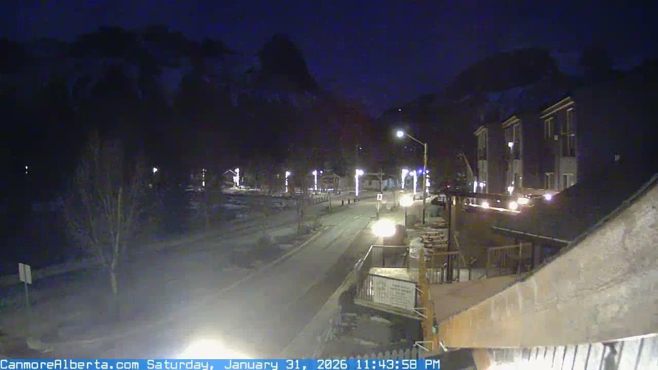 Canmore Mt. Lawrance Grassi & Ha Ling Peak View Live Cam - Canmore, Alberta's Rockies, Alberta, Canada