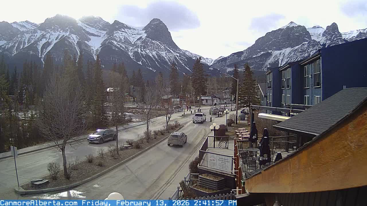 Canmore Mt. Lawrance Grassi & Ha Ling Peak View Live Cam - Canmore, Alberta's Rockies, Alberta, Canada