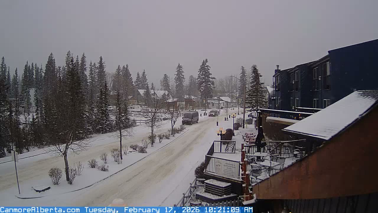 Canmore Mt. Lawrance Grassi & Ha Ling Peak View Live Cam - Canmore, Alberta's Rockies, Alberta, Canada