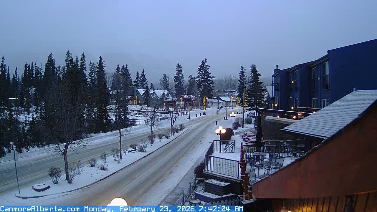 Canmore Mt. Lawrance Grassi & Ha Ling Peak View Live Cam - Canmore, Alberta's Rockies, Alberta, Canada