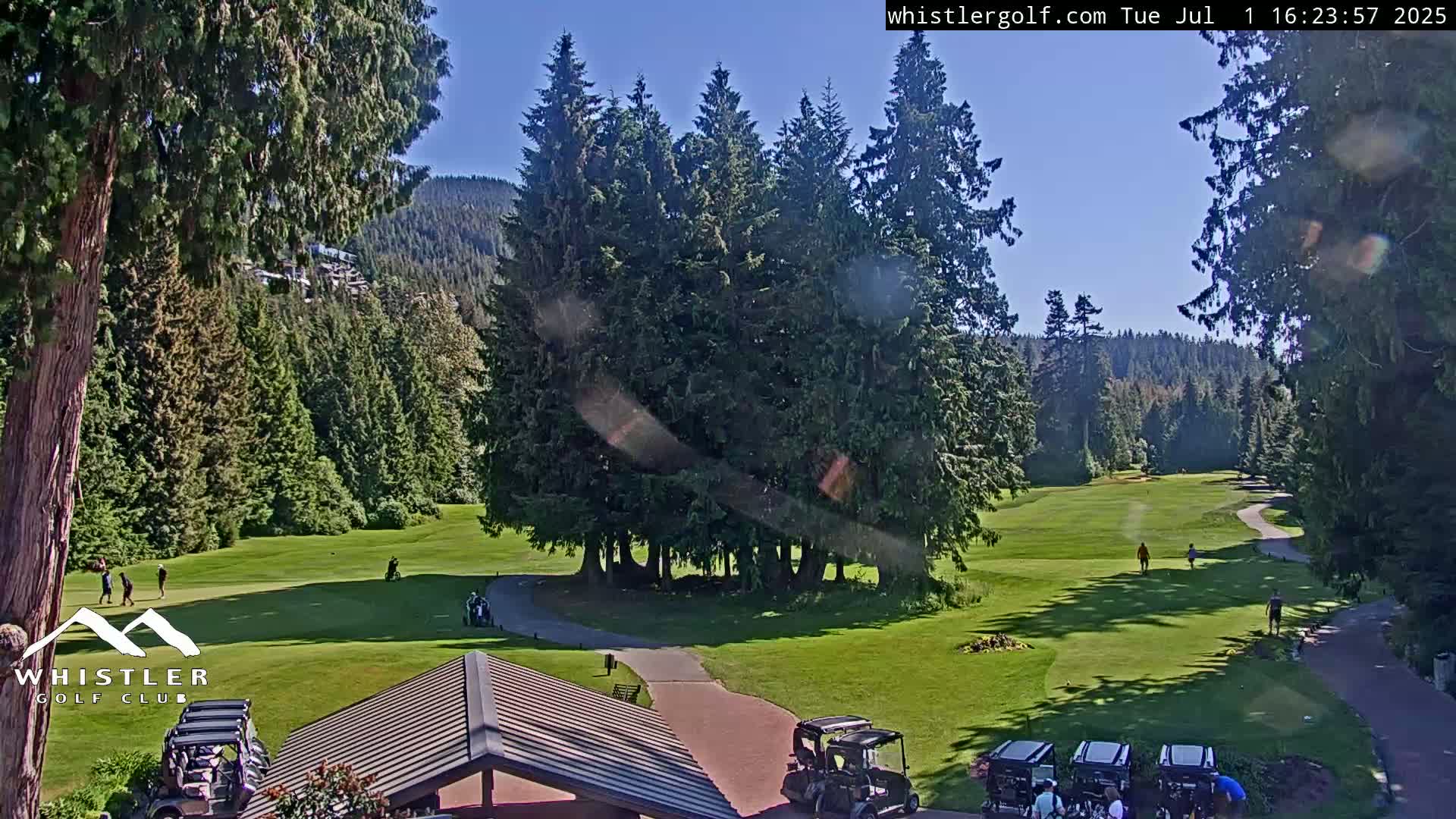 Whistler Golf Club 1st Hole Area Live Cam - Whistler,  Squamish-Lillooet, Sea to Sky Country, British Columbia, Canada