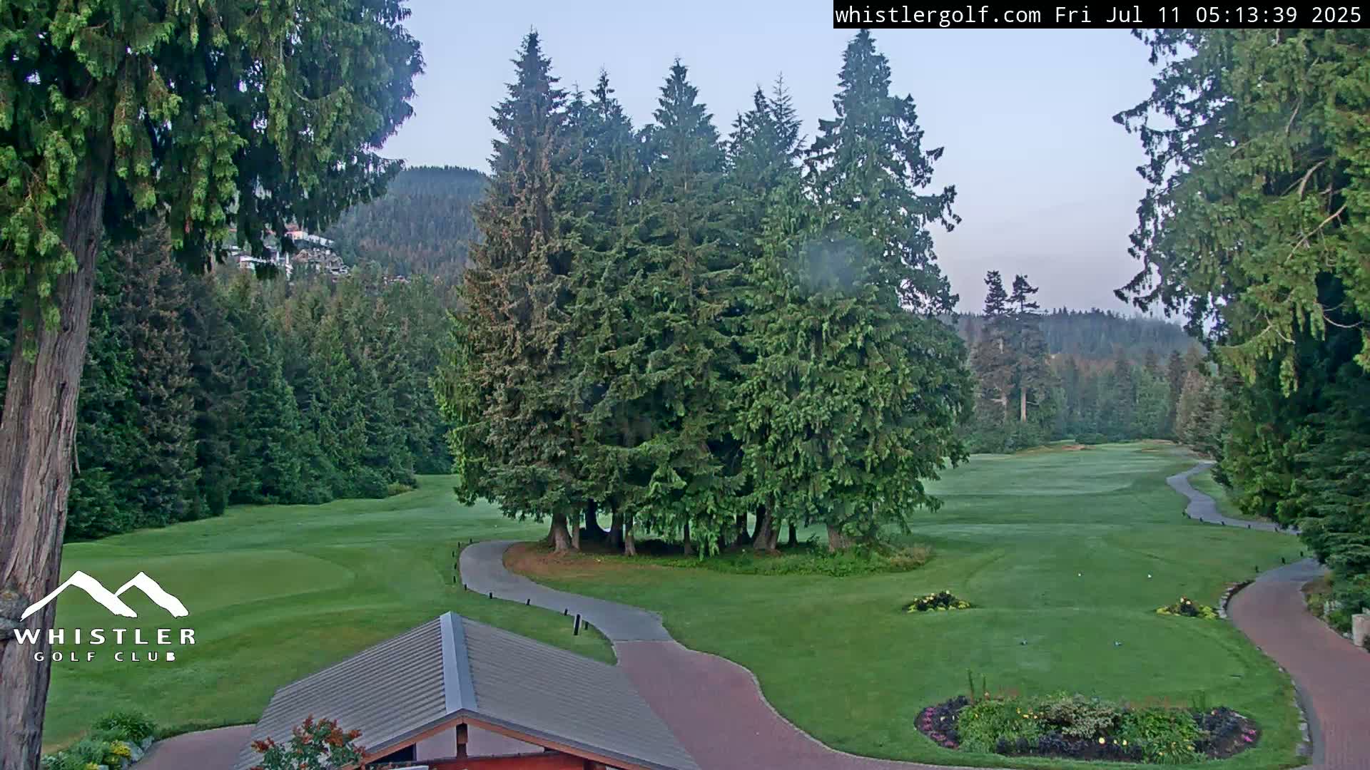 Whistler Golf Club 1st Hole Area Live Cam - Whistler,  Squamish-Lillooet, Sea to Sky Country, British Columbia, Canada