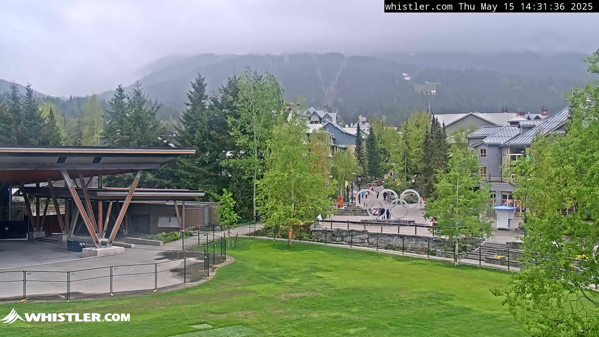 Whistler Downtown &  Olympic Plaza Live Cam - Whistler,  Squamish-Lillooet, Sea to Sky Country, Bristish Columbia, Canada