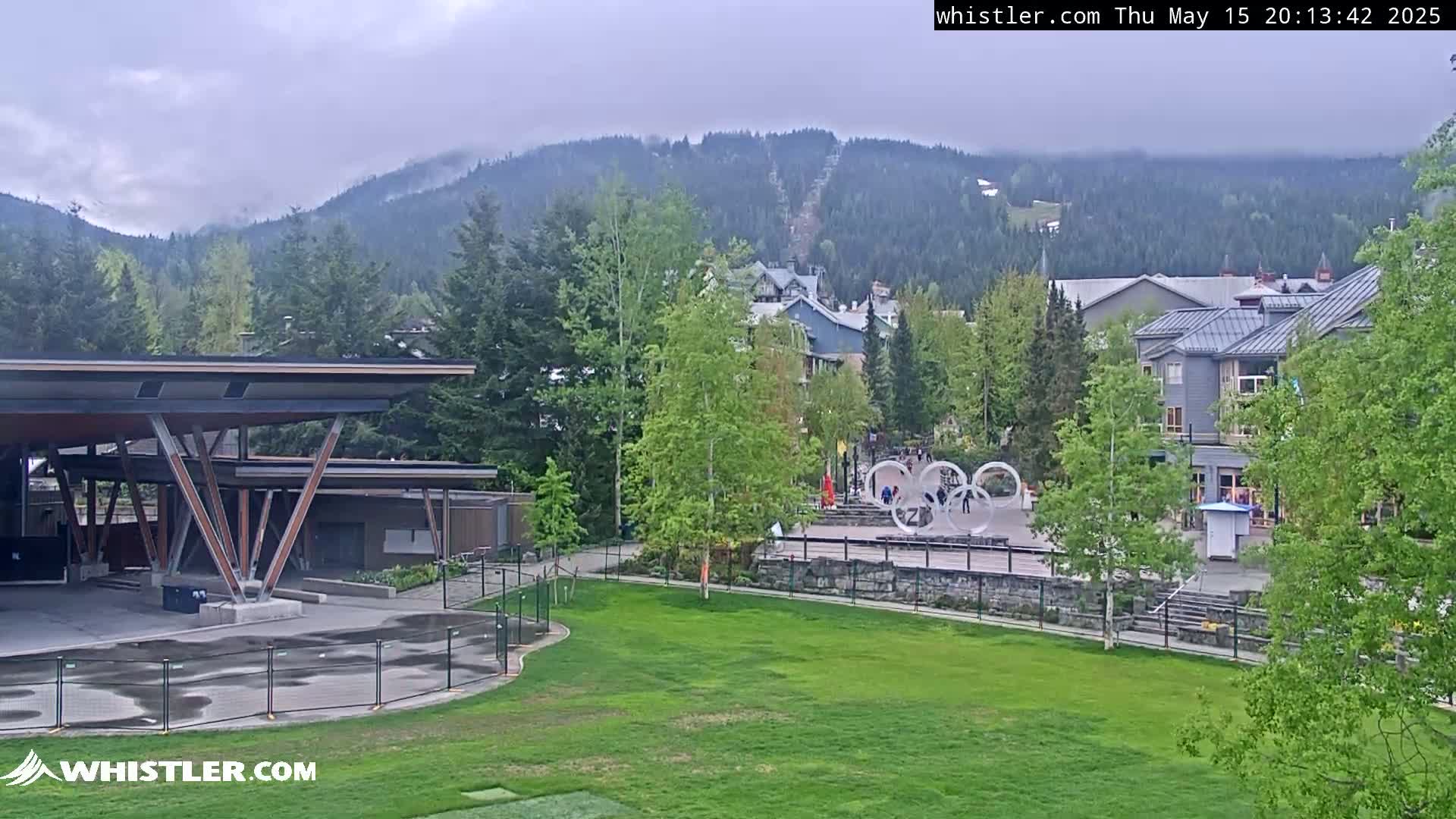 Whistler Downtown &  Olympic Plaza Live Cam - Whistler,  Squamish-Lillooet, Sea to Sky Country, Bristish Columbia, Canada