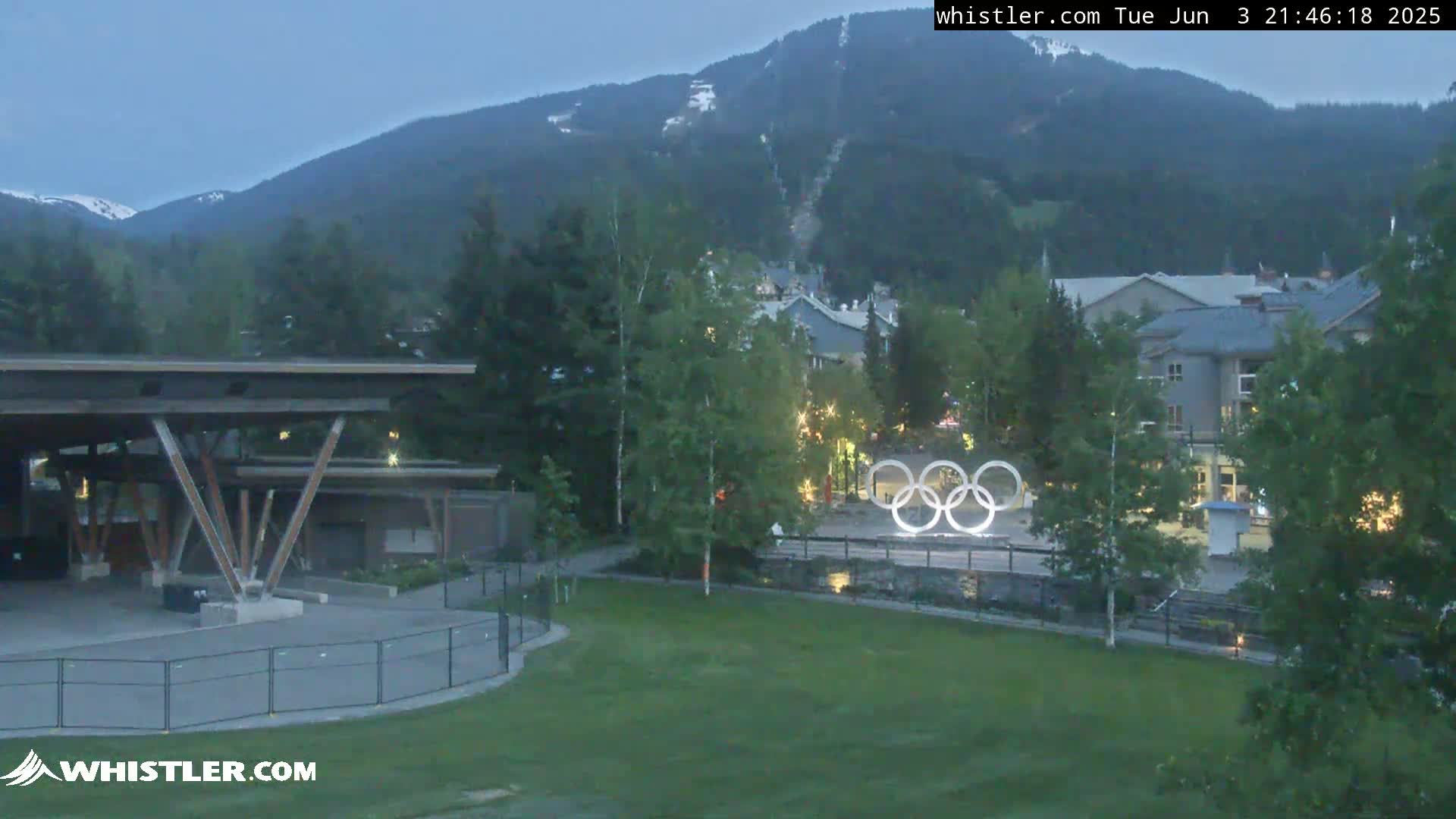 Whistler Downtown &  Olympic Plaza Live Cam - Whistler,  Squamish-Lillooet, Sea to Sky Country, Bristish Columbia, Canada