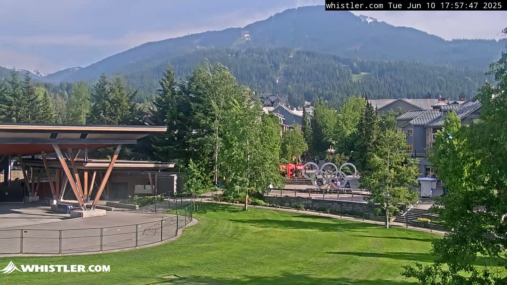 Whistler Downtown &  Olympic Plaza Live Cam - Whistler,  Squamish-Lillooet, Sea to Sky Country, Bristish Columbia, Canada