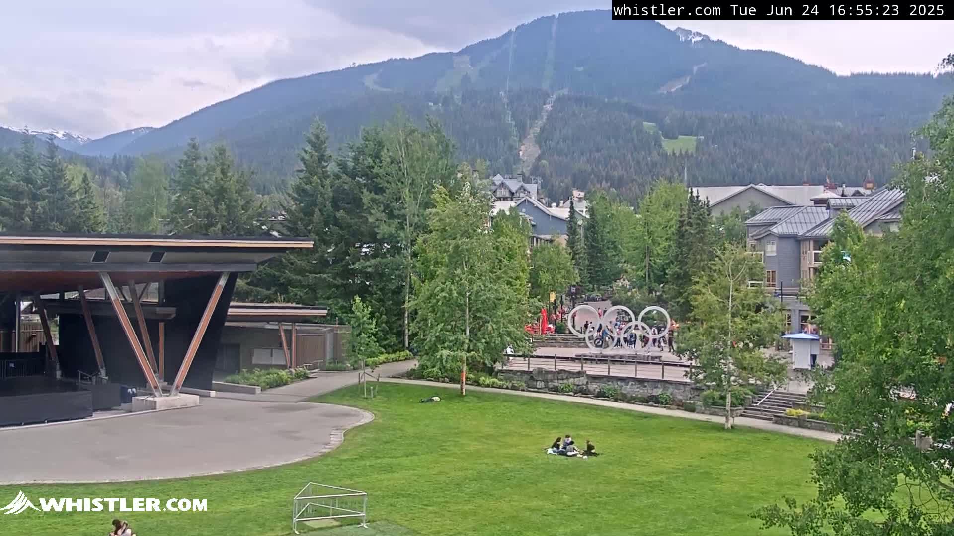 Whistler Downtown &  Olympic Plaza Live Cam - Whistler,  Squamish-Lillooet, Sea to Sky Country, Bristish Columbia, Canada