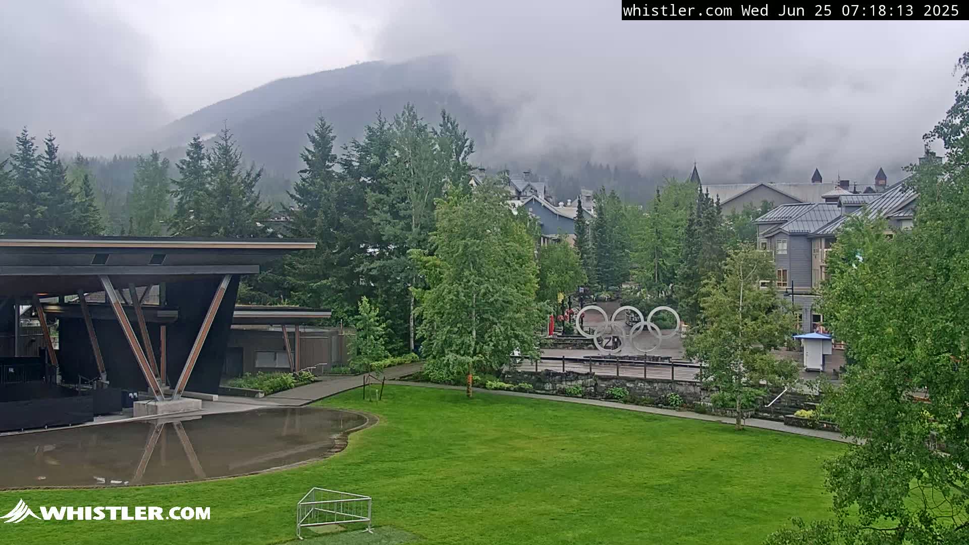 Whistler Downtown &  Olympic Plaza Live Cam - Whistler,  Squamish-Lillooet, Sea to Sky Country, Bristish Columbia, Canada