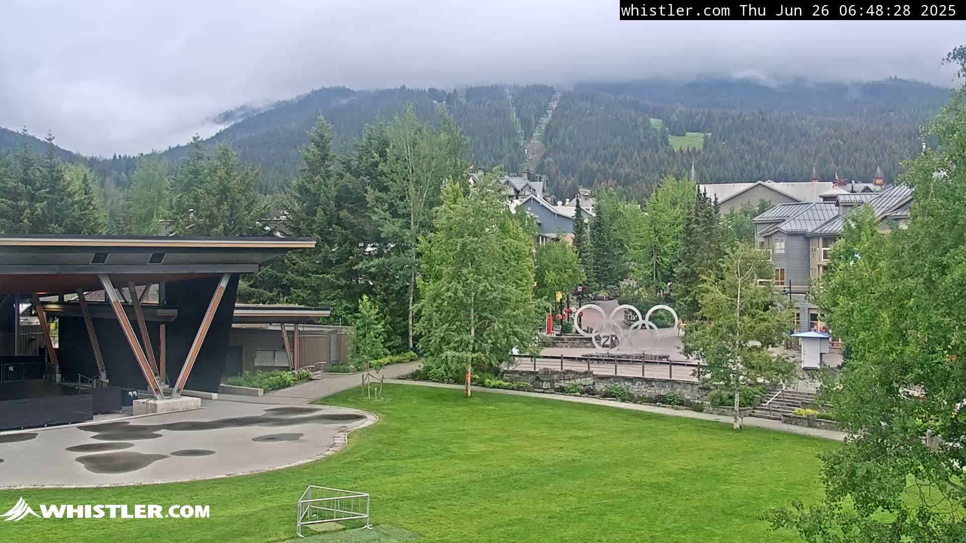 Whistler Downtown &  Olympic Plaza Live Cam - Whistler,  Squamish-Lillooet, Sea to Sky Country, Bristish Columbia, Canada