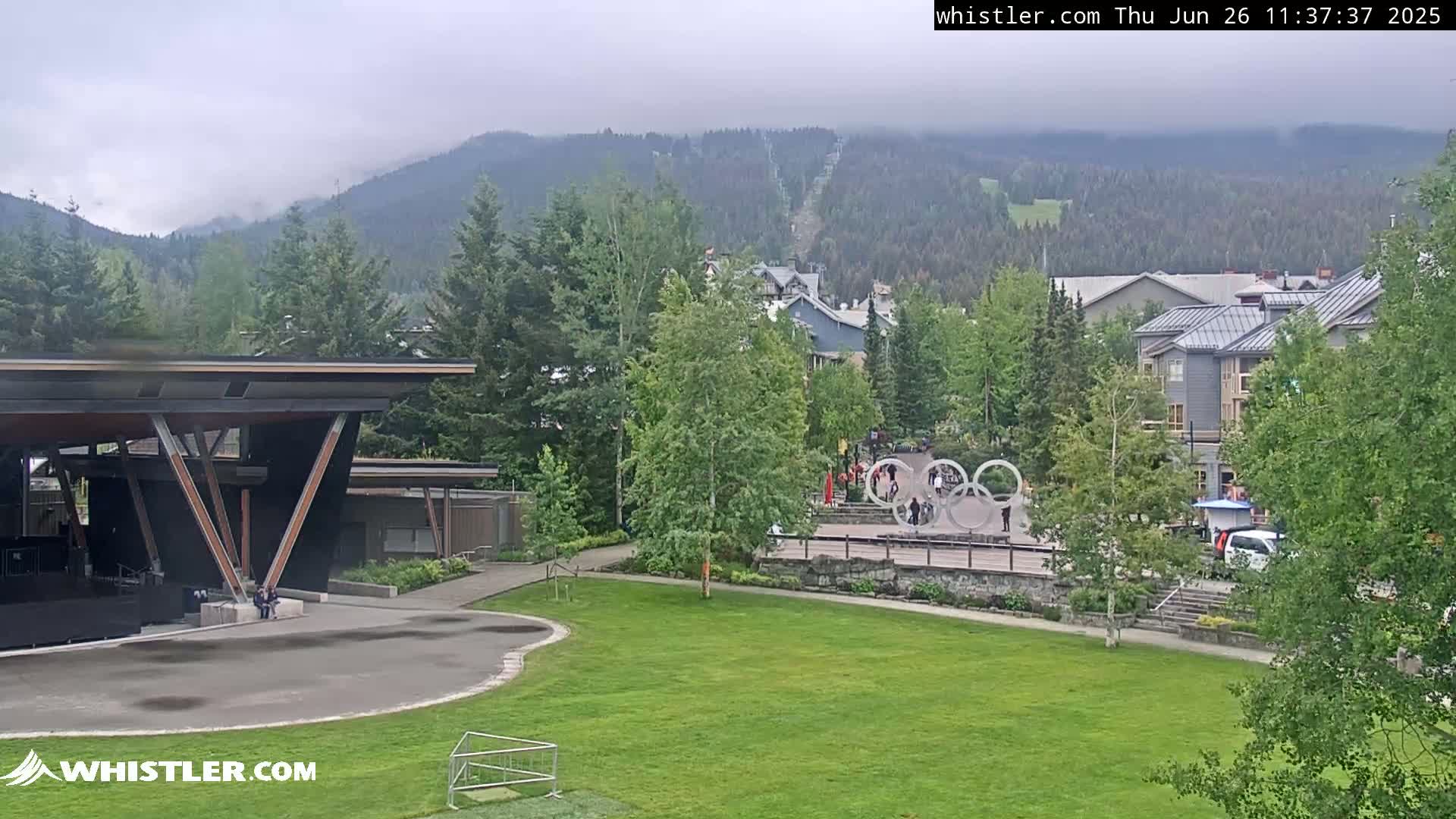 Whistler Downtown &  Olympic Plaza Live Cam - Whistler,  Squamish-Lillooet, Sea to Sky Country, Bristish Columbia, Canada