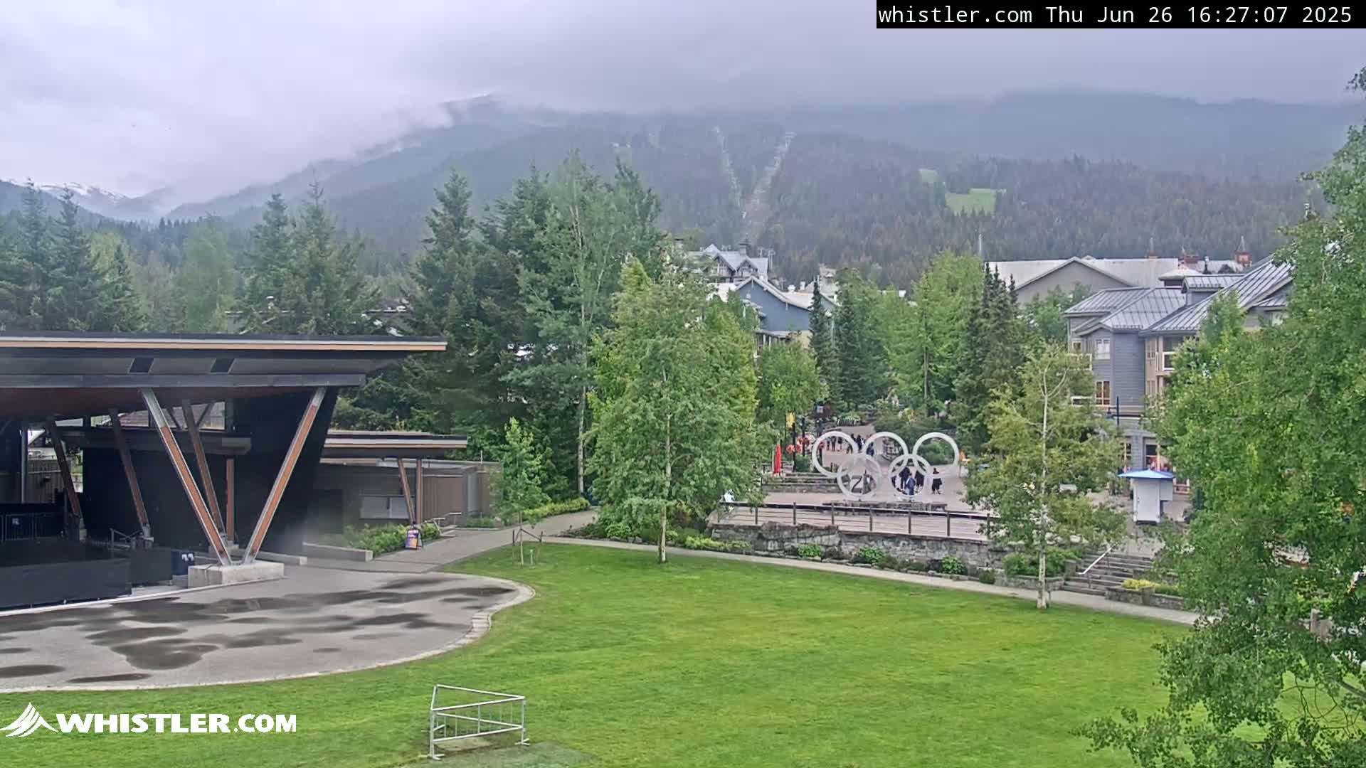 Whistler Downtown &  Olympic Plaza Live Cam - Whistler,  Squamish-Lillooet, Sea to Sky Country, Bristish Columbia, Canada