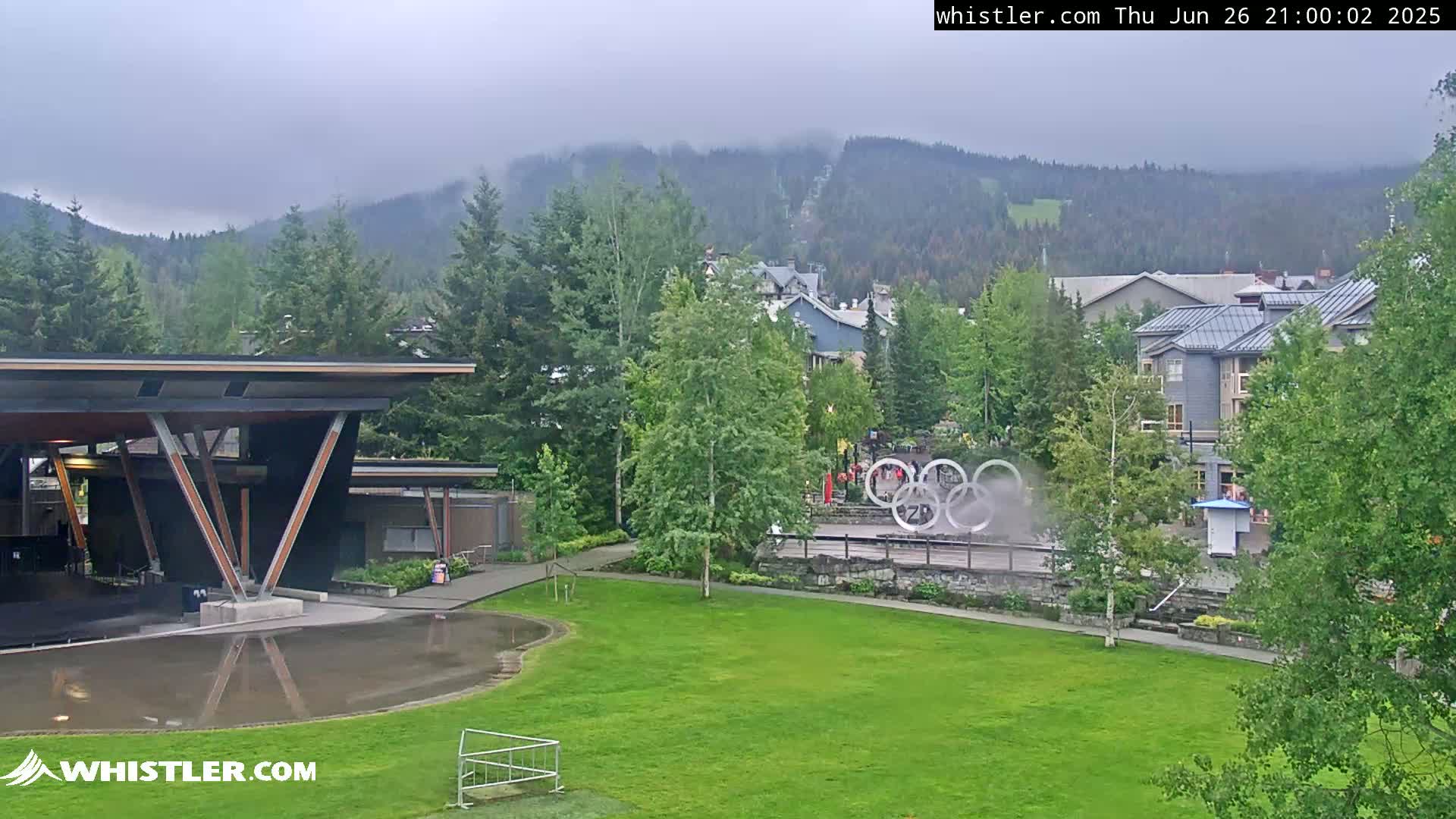 Whistler Downtown &  Olympic Plaza Live Cam - Whistler,  Squamish-Lillooet, Sea to Sky Country, Bristish Columbia, Canada