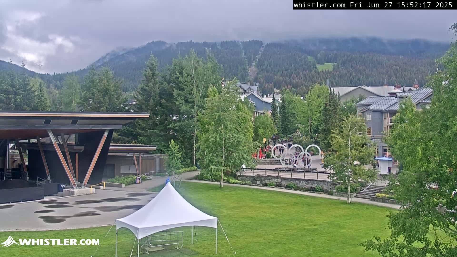 Whistler Downtown &  Olympic Plaza Live Cam - Whistler,  Squamish-Lillooet, Sea to Sky Country, Bristish Columbia, Canada