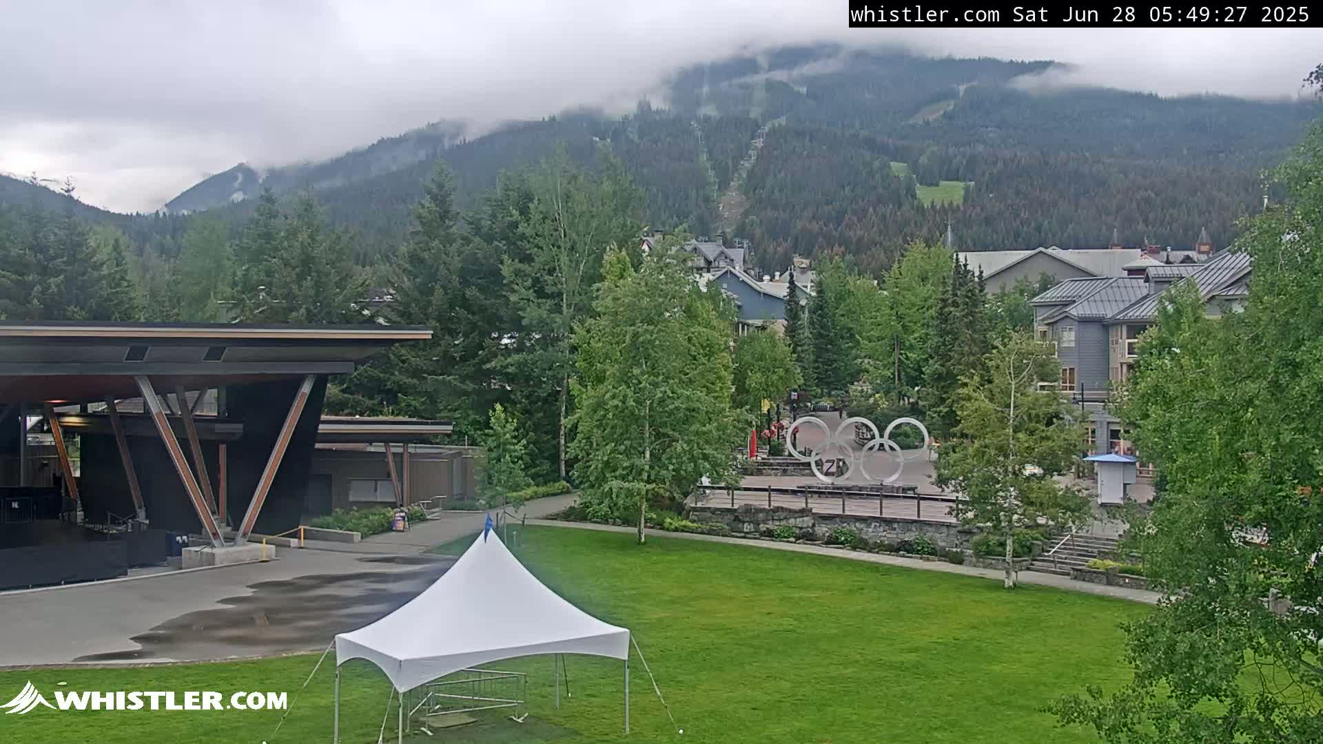 Whistler Downtown &  Olympic Plaza Live Cam - Whistler,  Squamish-Lillooet, Sea to Sky Country, Bristish Columbia, Canada