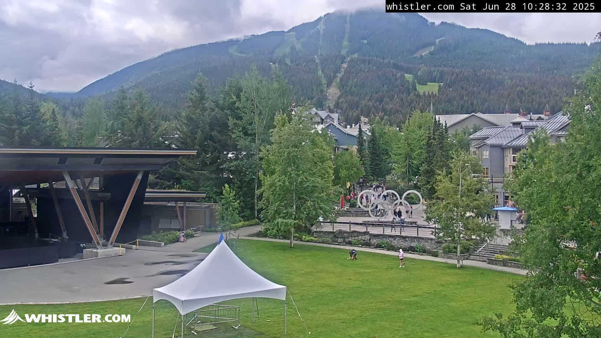 Whistler Downtown &  Olympic Plaza Live Cam - Whistler,  Squamish-Lillooet, Sea to Sky Country, Bristish Columbia, Canada
