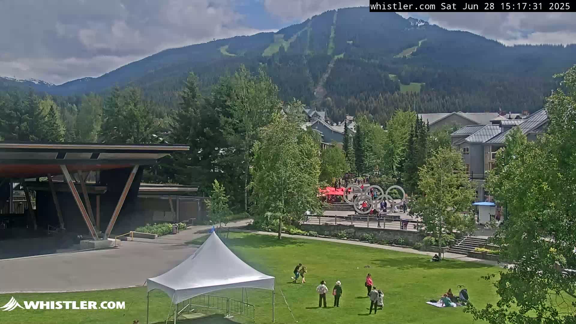 Whistler Downtown &  Olympic Plaza Live Cam - Whistler,  Squamish-Lillooet, Sea to Sky Country, Bristish Columbia, Canada
