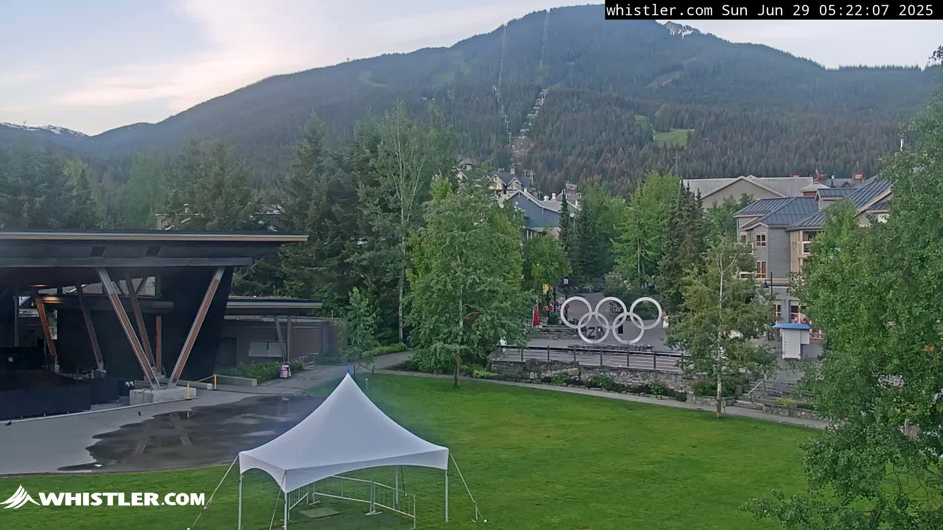 Whistler Downtown &  Olympic Plaza Live Cam - Whistler,  Squamish-Lillooet, Sea to Sky Country, Bristish Columbia, Canada