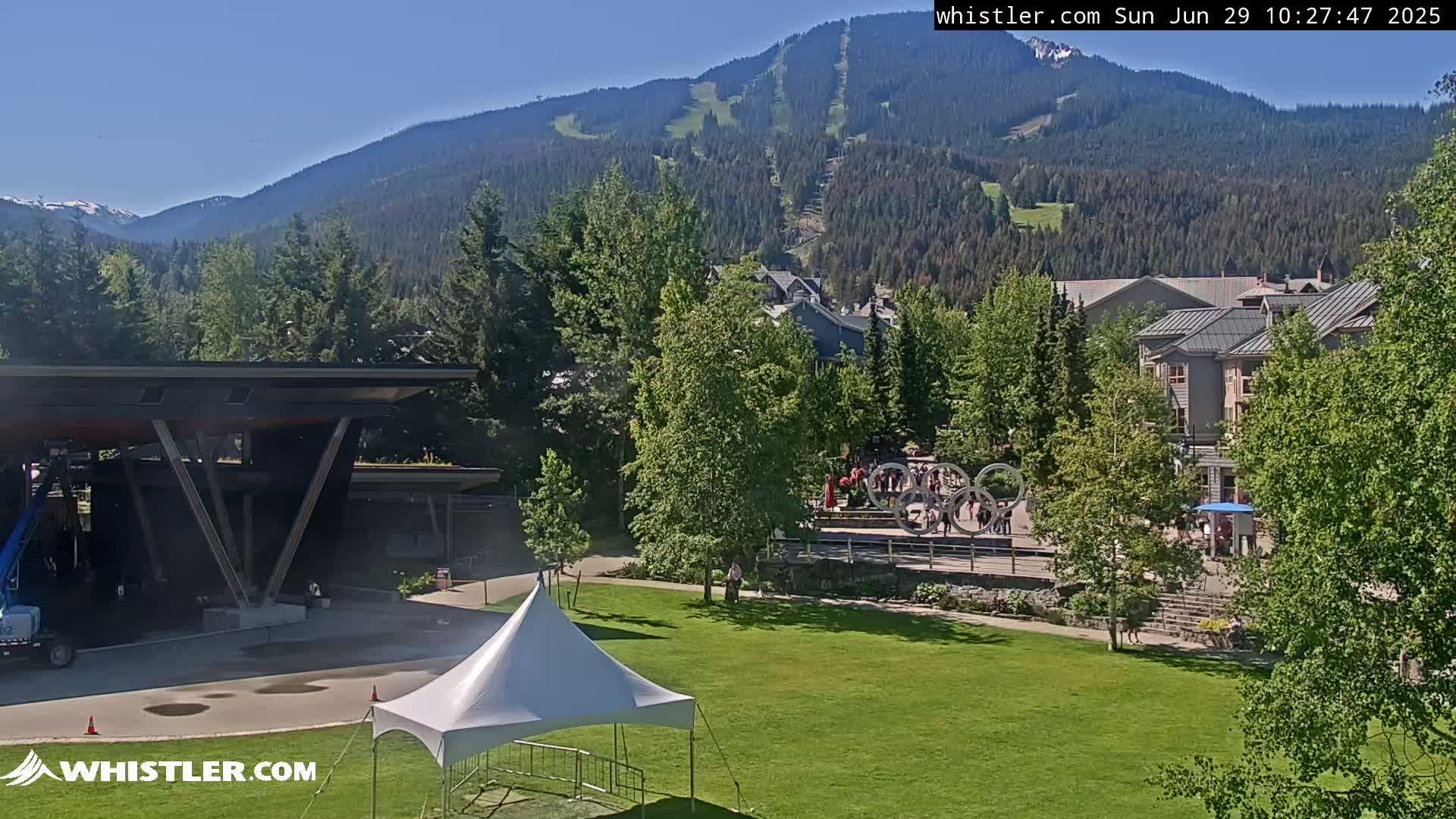 Whistler Downtown &  Olympic Plaza Live Cam - Whistler,  Squamish-Lillooet, Sea to Sky Country, Bristish Columbia, Canada
