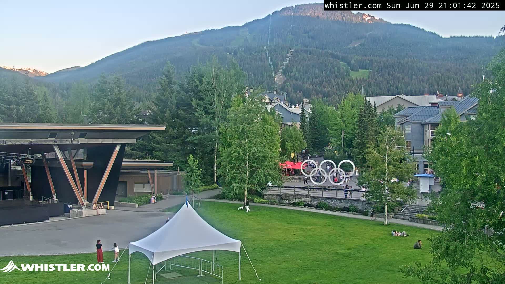 Whistler Downtown &  Olympic Plaza Live Cam - Whistler,  Squamish-Lillooet, Sea to Sky Country, Bristish Columbia, Canada